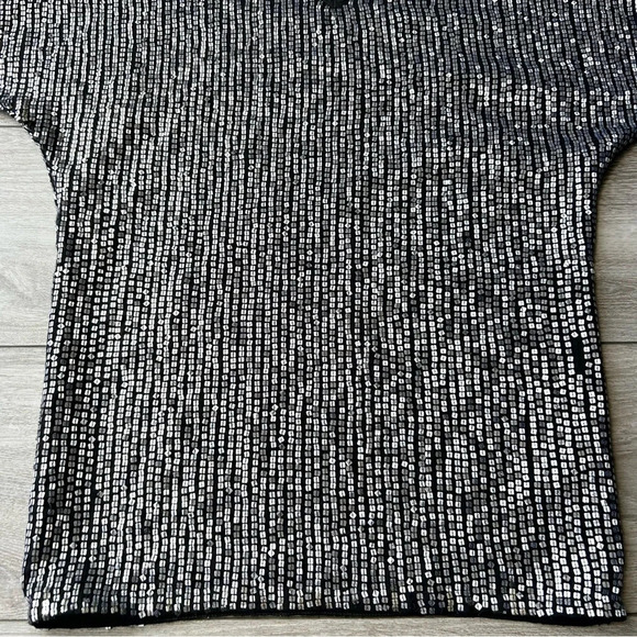 Marciano Sequins V Neck Dolman Sleeve  Oversized Tunics Mini Dress - Picture 6 of 15